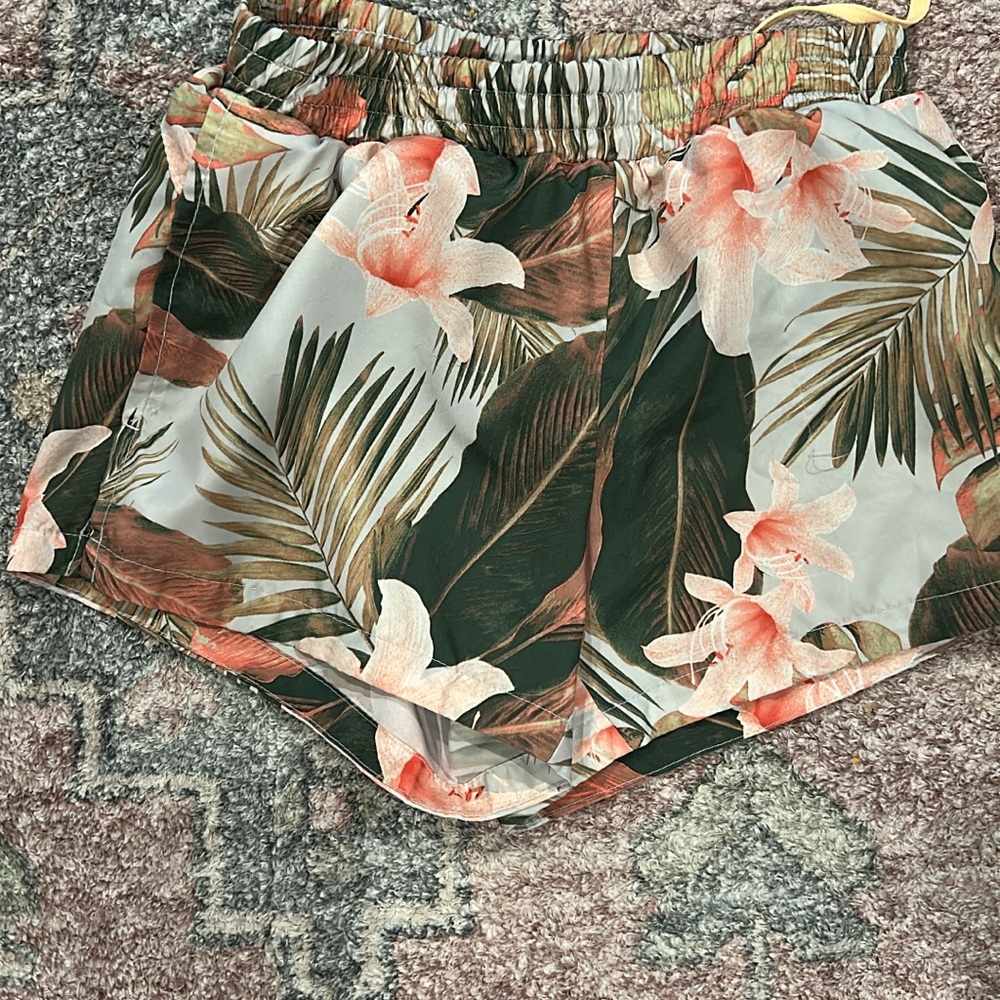 Old Navy Tropical Print Kids Shorts - Green and Pink